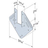 Simpson Strong-Tie 4 in. H X 4 in. W 18 Ga. Galvanized Steel Hurricane Tie - Deal of The Week