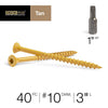 Deck Plus No. 10  x 3 in. L Star Double Flat Head Exterior Deck Screws 40 pk