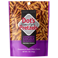 Dot's Pretzels Homestyle Cinnamon/Sugar Pretzels 5 oz Bagged (Pack of 10)
