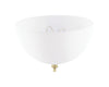 Westinghouse Dome White Clip On Acrylic Lamp Shade with Small Brass Finial at Bottom (Pack of 6)