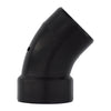 Charlotte Pipe 3 in. Hub X 3 in. D Hub ABS 45 Degree Elbow