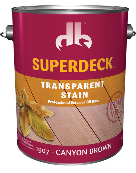 Superdeck Transparent Canyon Brown Oil Wood Stain 1 gal. (Pack of 4)