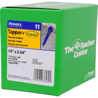 Hillman Tapper 1/4 in. D Steel Hex Head Concrete Screw Anchor 100 pk