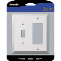 Amerelle Century Polished Chrome 2 gang Stamped Steel Decorator/Toggle Wall Plate 1 pk - Deal of The Week