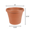 Bloem Terra 12.75 in. H X 15 in. W Resin Traditional Planter Terracotta Clay - Deal of The Week
