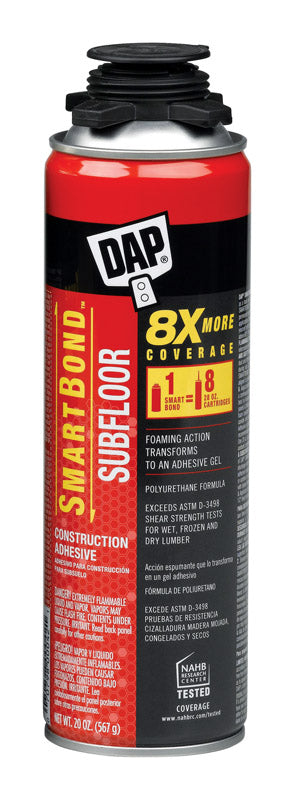 DAP SmartBond Polyurethane Construction Adhesive 20 oz (Pack of 6).