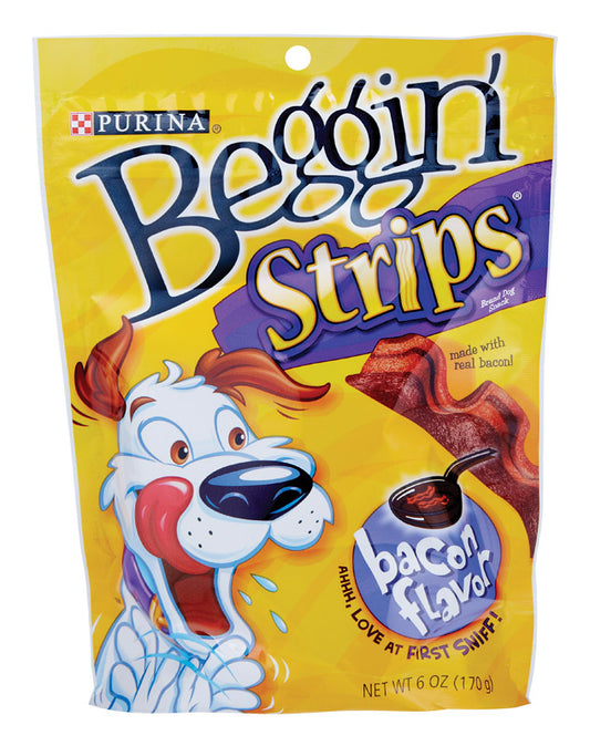 Purina Beggin Strips Bacon Treats For Dog 6 oz. 1 pk (Pack of 6)