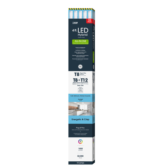 Feit Electric Plug & Play Linear Daylight 48 in. Recessed Double Contact Linear LED Bulb 32 Watt Equivalence