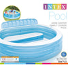 Intex Family Lounge 156 gal. Oval Plastic Inflatable Pool 88 L in.x30 H in.x85 W in.x7 Dia. ft.