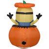 Gemmy Minion Stuart in Jack-O'-Lantern Inflatable