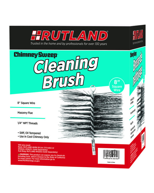 Rutland Chimney Sweep 8 in. Square Oil Tempered Chimney Brush