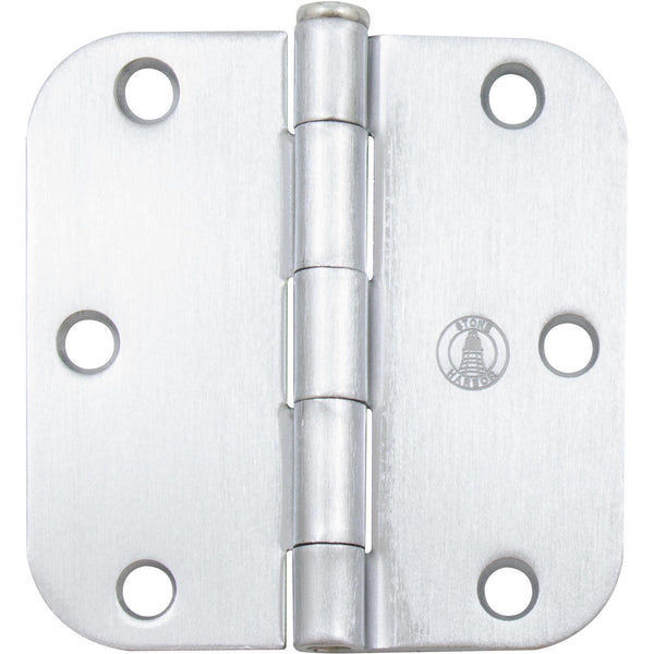 Standard Hinge, 3-1/2 Inches, 5/8" Radius Corner, Bulk Pack (100 Each), Satin Chrome by Stone Harbor Hardware