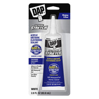 DAP Extreme Stretch White Acrylic Urethane Elastomeric Window and Door Sealant 2.8 oz (Pack of 6)