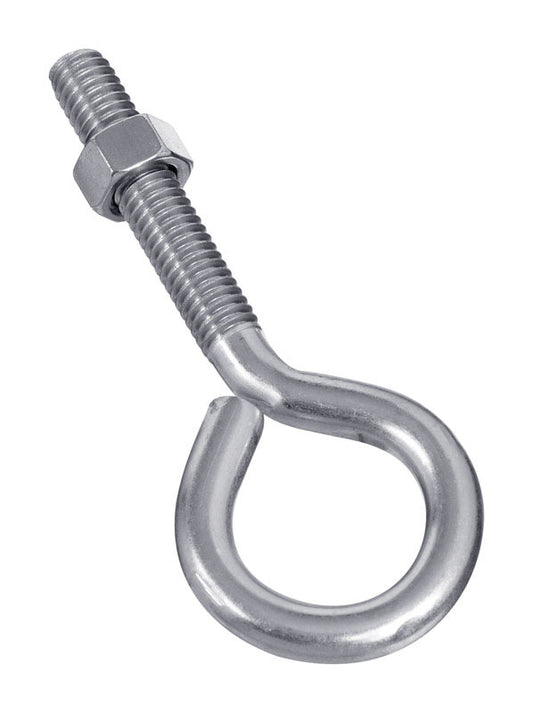 National Hardware 3/8 in. X 4 in. L Stainless Steel Eyebolt Nut Included