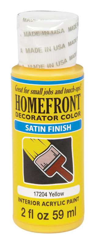 Homefront Satin Yellow Hobby Paint 2 oz. (Pack of 3)
