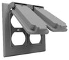 Sigma Engineered Solutions Square Metal 2 gang Duplex Box Cover