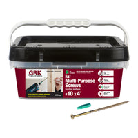 GRK Fasteners R4 No. 10 X 4 in. L Star Flat Head Multi-Purpose Screws 450 pk