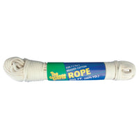 The Cordage Source 7/32 in. D X 200 ft. L White Braided Cotton Clothesline Rope