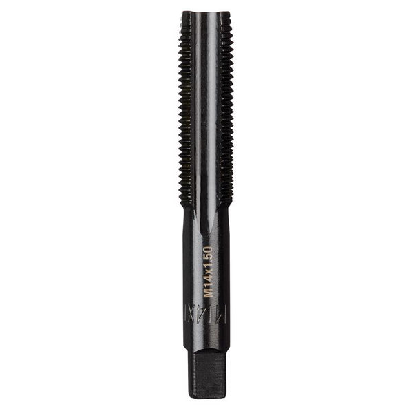 Macho de roscar de flauta recta Milwaukee de acero con alto contenido de carbono, métrico M14-1.50 mm, macho de roscar de tapón M14-1.5 mm, 1