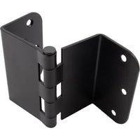 Swing Clear Offset Hinge, 3-1/2 Inches, 5/8 inch Radius Corner, Fits Doors 1-3/8 inch to 1-3/4 inch Thick, 2-Pack, Matte Black by Stone Harbor Hardware (C) - Open Box