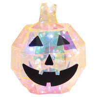 Gerson 10 in. Holographic Halloween Pumpkin Halloween Decor (Pack of 4)