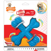 Nylabone Power Chew X Bone Beef Flavor Large Size Durable Dog Chew for Dogs Up to 50 lb