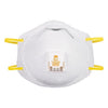 3M N95 Sanding and Fiberglass Cup Disposable Respirator Pro-Series Valved White 10 pc (Pack of 5)