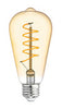 GE ST19 E26 (Medium) Filament LED Bulb Amber Warm White 60 Watt Equivalence 1 pk