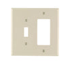 Placa de pared decorativa/conmutadora de nailon de 2 unidades Almond de Leviton, paquete de 1