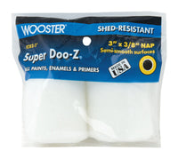 Wooster Super Doo-Z Fabric 3 in. W X 3/8 in. Trim Roller Refill 2 pk