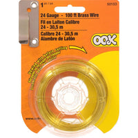 OOK 100 ft. L Brass 24 Ga. Wire