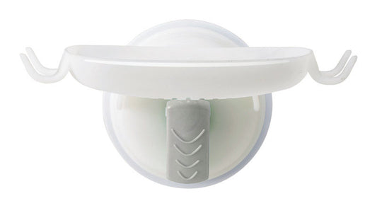 Safe-er-Grip Bright White Plastic Soap Dish