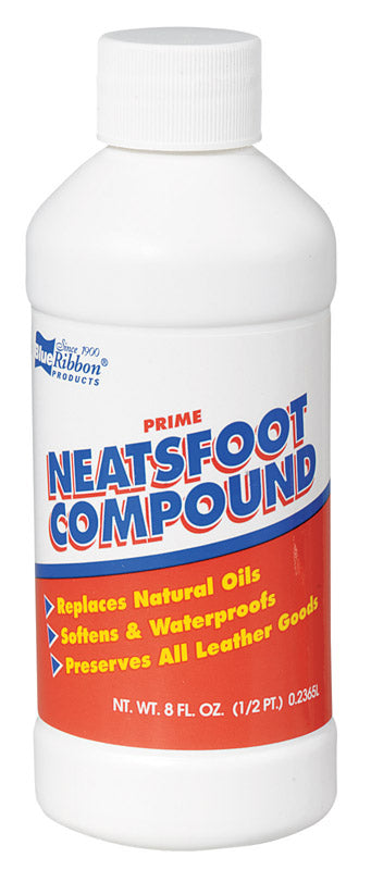 Blue Ribbon Combination Neatsfoot Oil Liquid 8 oz. for All Leather Goods (Pack of 6)