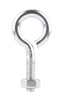 Hampton 1/4 in. x 2 in. L Stainless Steel Eyebolt Nut Included (Pack of 10)