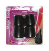 Magic Sliders Rubber Leg Tip Black Round 1 in. W 4 pk