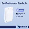 Sigma Engineered Solutions Rectangle Metal 1 gang Universal Cover
