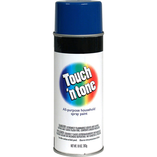 Rust-Oleum Touch n Tone Gloss Royal Blue Spray Paint 10 oz. (Pack of 6)