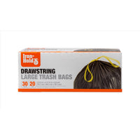 Iron-Hold 30 gal Trash Bags Drawstring 20 pk (Pack of 12)