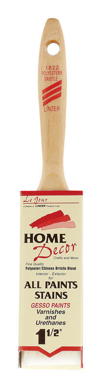 Linzer Home Decor 1-1/2 in. W Flat Paint Brush (Pack of 12)