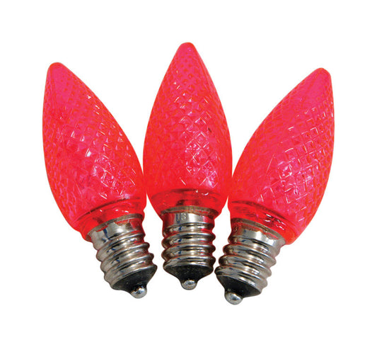 Celebrations  C7  LED  Replacement Bulb  Pink  25 lights