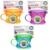 Munchkin 15528 9 Oz Click Lock Deluxe Snack Catcher Cup Assorted Colors