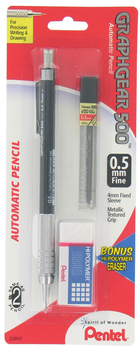 Pentel Pg525Lebp 0.5 Mm Fine Graphgear 500™ Automatic Pencil (Pack of 6)