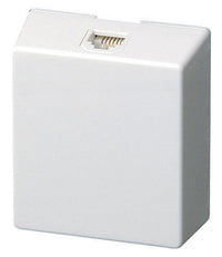 Leviton 832-C2452-W Single Gang White Surface Mount Phone Wallplate