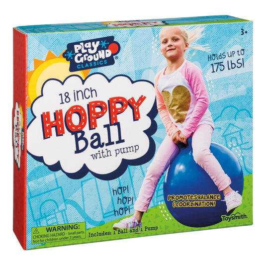 Toysmith Playground Classics Hoppy Ball Plastic Blue (Pack of 6)