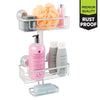 iDesign Metro 18 in. H X 5.25 in. W X 10.5 in. L Silver 3-Tier Corner Shower Caddy
