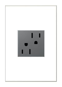 Legrand Adorne 15 amps 125 V Silver Outlet 5-15 R 1 pk