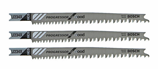 Bosch U234x3 4-1/4 8-12 Tpi Progressor For Wood U-Shank Jig Saw Blades 3 Count