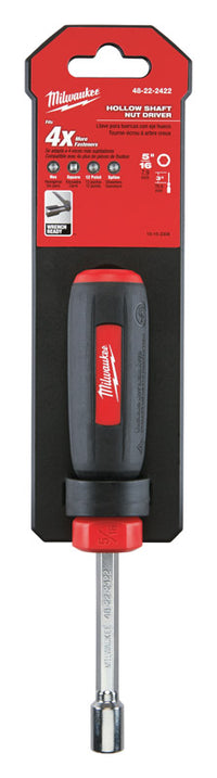 Milwaukee  5/16 in. SAE  Hollow Shaft Nut Driver  7 in. L 1 pc.