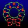 IG Design Green/Red Lit Wreath Silhouette Indoor Christmas Decor