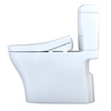 TOTO® WASHLET®+ Aquia IV® Cube Two-Piece Elongated Dual Flush 1.28 and 0.8 GPF Toilet with Auto Flush S550e Bidet Seat, Cotton White - MW4363056CEMFGA#01
